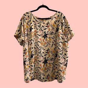 Ava & Viv floral short sleeve blouse ✨ Plus size 2x ✨ classy office wear